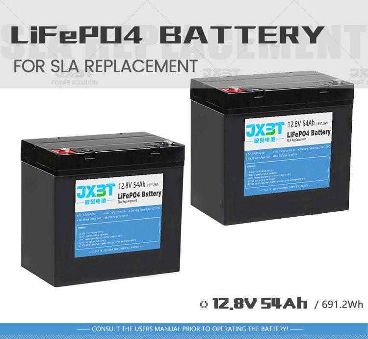 lithium 12v 54ah deep cycle lifepo4 battery