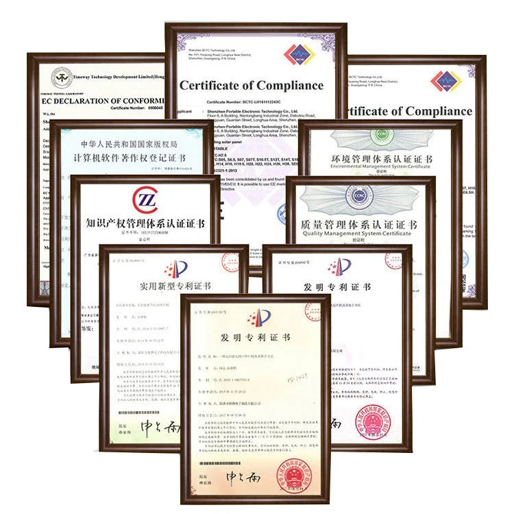 JXBT'S Certifications